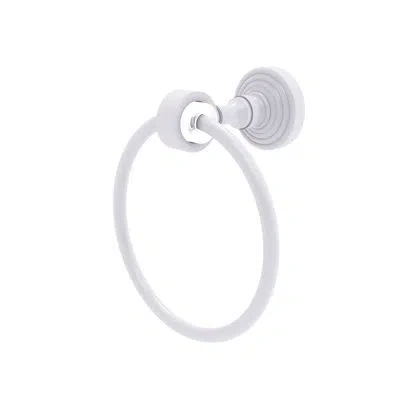 Allied Brass Pacific Beach Towel Ring In Matte White