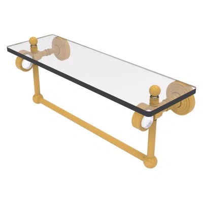 Allied Brass Pacific Grove Floating Shelf With Towel Bar In Yellow