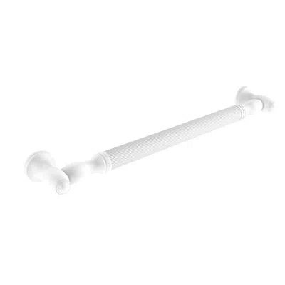 Allied Brass Reeded Grab Bar In Matte White
