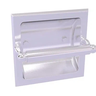 Allied Brass Regal Recessed Toilet Paper Holder In Satin Chrome