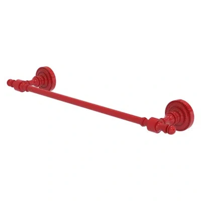 Allied Brass Retro Dot 20'' Wall Mounted Towel Bar In Fire Engine Red