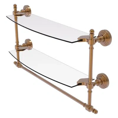 Allied Brass Retro Wave 2 Piece Tiered Shelf In Brushed Bronze