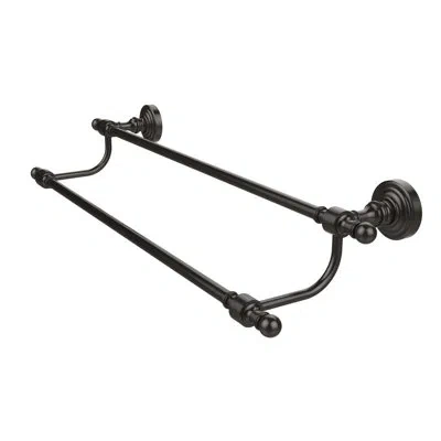 Allied Brass Retro Wave Double 24" Wall Mounted Towel Bar In Oil Rubbed Bronze
