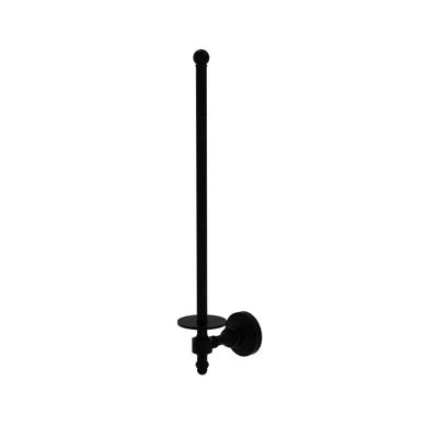 Allied Brass Retro Wave Wall Mounted Paper Towel Holder In Matte Black