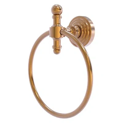 Allied Brass Retro Wave Wall Mounted Towel Ring In Brushed Bronze