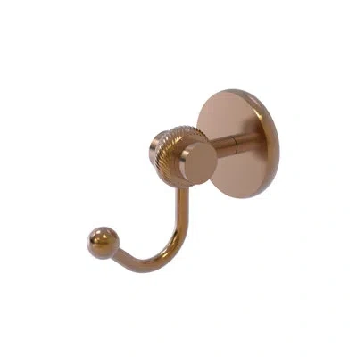 Allied Brass Satellite Orbit Two Wall Mounted Utility Hook With Twist Detail In Brushed Bronze