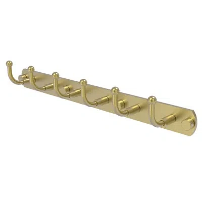 Allied Brass Skyline 6 Position Wall Mounted Hook Rack In Satin Brass