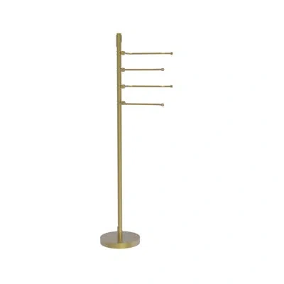 Allied Brass Southbeach Free Standing Towel Stand In Satin Brass