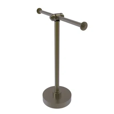 Allied Brass Southbeach Table 2 Arm Guest Countertop Towel Stand In Antique Brass