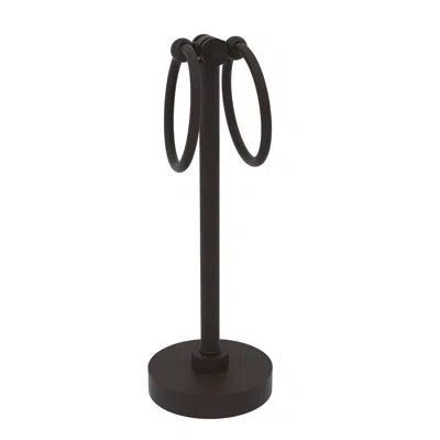 Allied Brass Southbeach Table 2 Ring Guest Countertop Towel Stand In Oil Rubbed Bronze