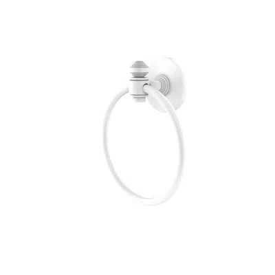 Allied Brass Southbeach Wall Mounted Towel Ring In Matte White