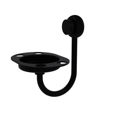 Allied Brass Venus Toothbrush & Tumbler Holder In Matte Black