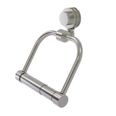 Allied Brass Venus Wall Mounted Double Post Tissue Holder With Dotted Detail In Satin Nickel