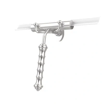 Allied Brass Wavy Handle Squeegee In Satin Chrome
