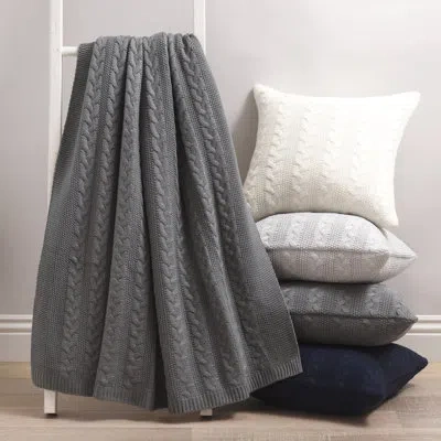 Allied Home Cable Throw In Gray