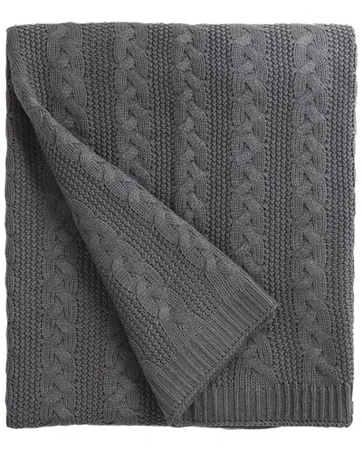 Allied Home Classic Cable Knit Throw In Gray