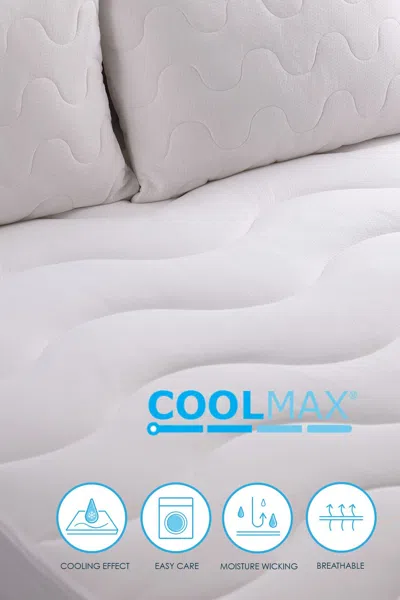 Allied Home Coolmax Twin Moisture Wicking Performance Mattress Pad In White