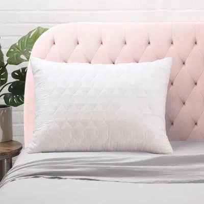 Allied Home Tencel Quilted Down Alternative Medium Support Pillow In White