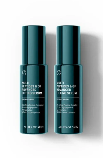 Allies Of Skin Multi Peptides & Gf Advanced Lifting Serum Duo Set $376 Value In Transparent