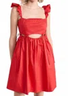 Allina Liu Tamago Dress In Tomato In Red