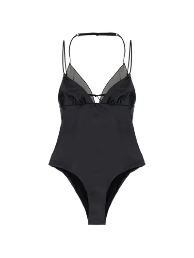 Allis Beachwear Kate Layered Swimsuit In Black