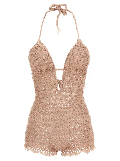 Allis Matilde Beachwear Pink In Brown