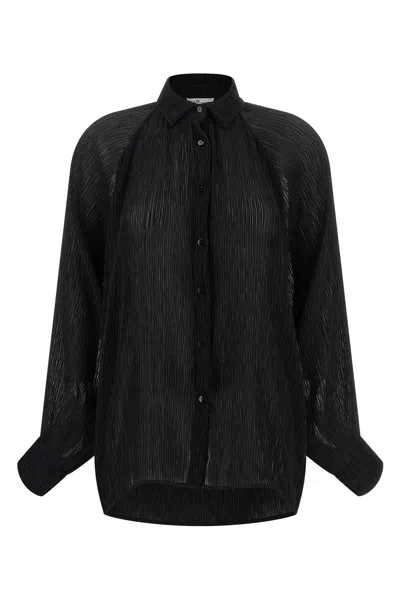 Allis Pleated Shirt In Black