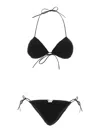 Allis Triangle Pleated Bikini In Black
