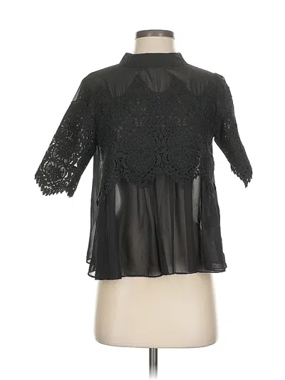 Pre-owned Allison 3/4 Sleeve Blouse In Black