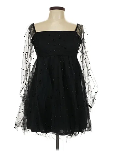 Pre-owned Allison & Kelly 3/4 Sleeve Top Black Strapless Neckline Tops
