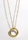 Allison Avery Goddess Charm Bar Mr. Big Skinny Chain Necklace In Gold In Gold