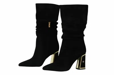 Allison Avery Signature Suede Boot In Black