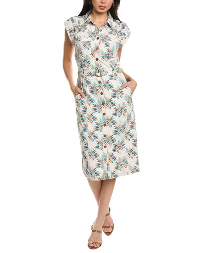 Allison Avril Belted Shirtdress In White