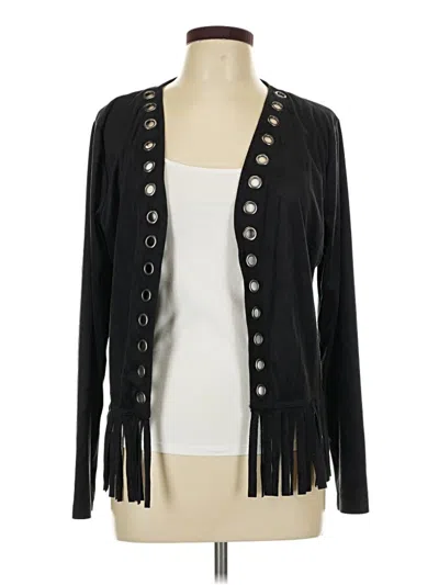 Pre-owned Allison Brittney Blazer Jacket In Black