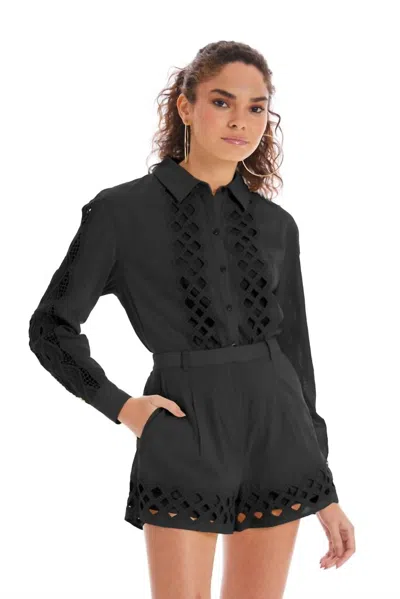 Allison Camila High Waist Shorts In Black