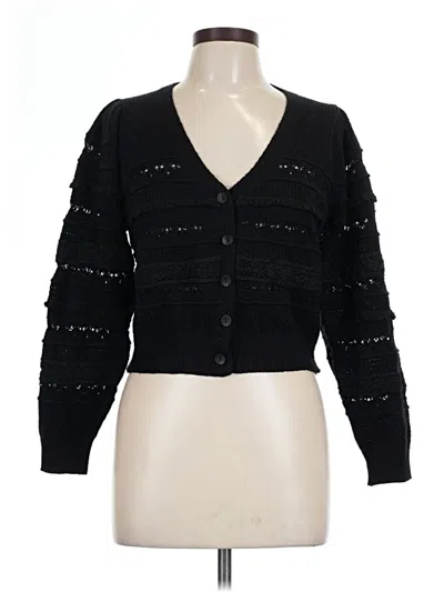 Pre-owned Allison Cardigan Sweater In Black