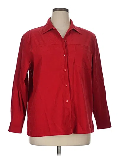 Pre-owned Allison Daley 3/4 Sleeve Blouse In Red