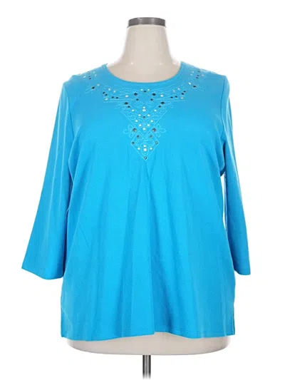 Pre-owned Allison Daley 3/4 Sleeve T-shirt In Blue