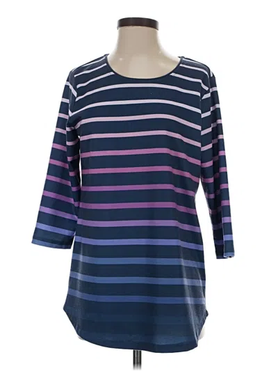 Pre-owned Allison Daley 3/4 Sleeve T-shirt In Blue