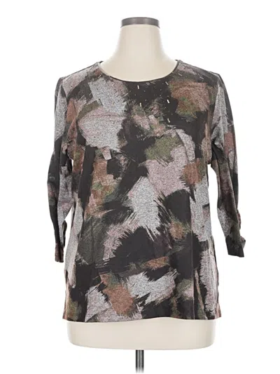 Pre-owned Allison Daley 3/4 Sleeve T-shirt In Gray