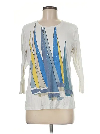 Pre-owned Allison Daley 3/4 Sleeve T-shirt In Ivory
