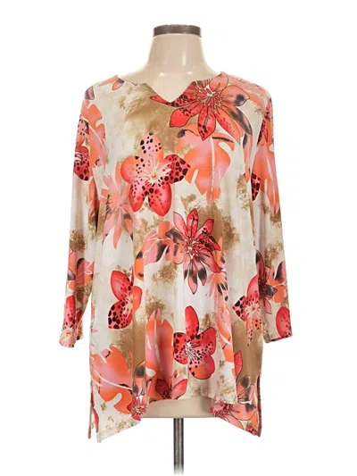 Pre-owned Allison Daley 3/4 Sleeve T-shirt In Orange