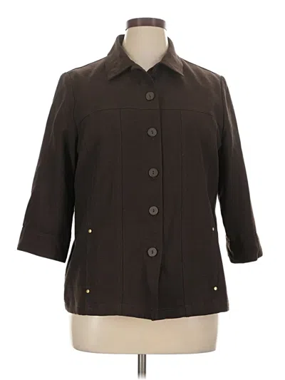Pre-owned Allison Daley Blazer Jacket In Brown