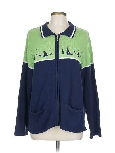 Pre-owned Allison Daley Cardigan Sweater In Blue