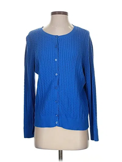 Pre-owned Allison Daley Cardigan Sweater In Blue