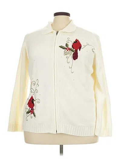 Pre-owned Allison Daley Cardigan Sweater In Ivory