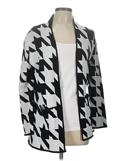 Pre-owned Allison Daley Cardigan Sweater In Silver