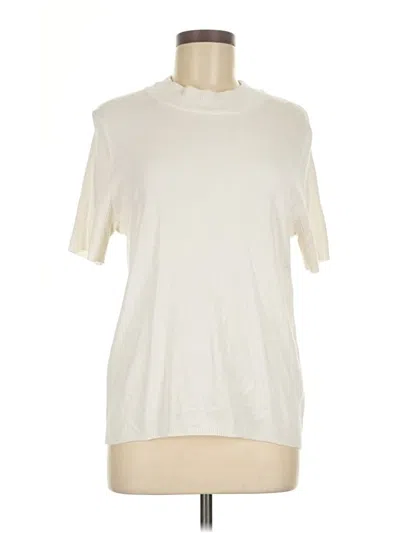 Pre-owned Allison Daley Cardigan Sweater In White