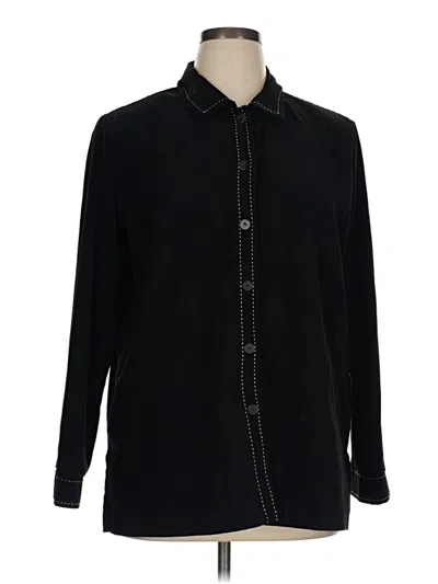 Pre-owned Allison Daley Fleece Jacket In Black