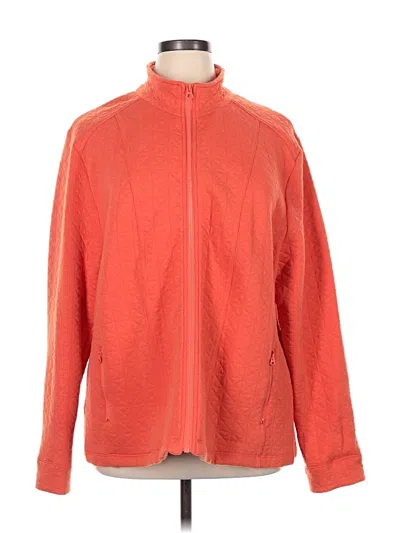 Pre-owned Allison Daley Fleece Jacket In Orange
